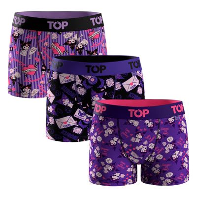 BÓXER MEDIO NIÑA ALGODÓN PACK 3 KUROMI C5 TOP