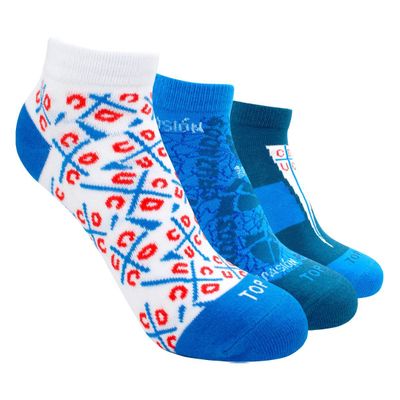 Imagen 1 del producto Calcetines Cortos Algodón Niños Universidad Católica Pack 3 C1 Top