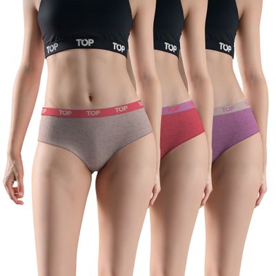 CALZÓN PANTALETAS ALGODÓN CON ELÁSTICO PACK 3 C10 TOP