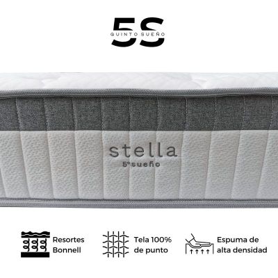 Imagen 2 del producto Cama Europea Stella 2 Plazas + Respaldo Capitoné Negro