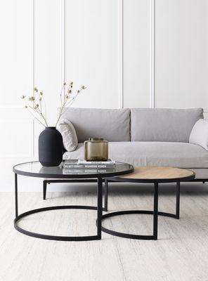 Imagen 2 del producto Mesa Lexington anidada Roble/Vidrio