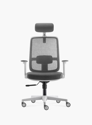 Silla Oficina Lotto con cabecero Gris Claro