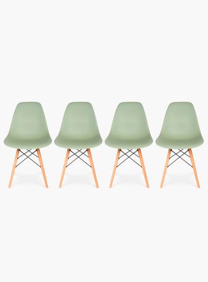 Imagen 1 del producto Pack 4 Sillas Comedor Eames DSW Menta