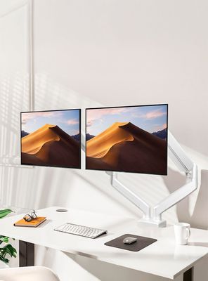 Imagen 2 del producto Soporte Monitor Escritorio Doble Blanco