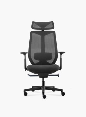 Silla Oficina Eve con cabecero Negro