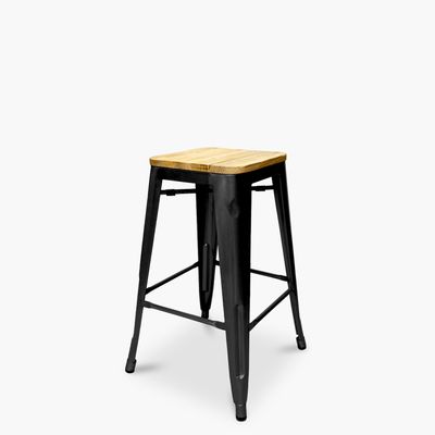 Imagen 2 del producto Taburete medio 66 Tolix Madera Negro