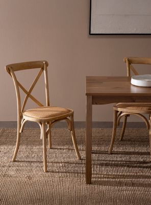 Imagen 2 del producto Silla Madera Tradition Rattan Olmo Natural Apilable