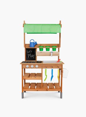 Estación de Jardinería Infantil de Madera Natural