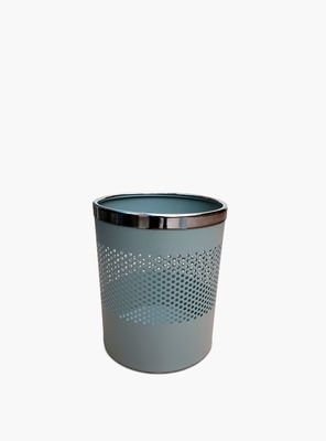 Basurero Metálico Gris Claro
