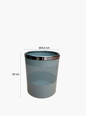 Imagen 2 del producto Basurero Metálico Gris Claro