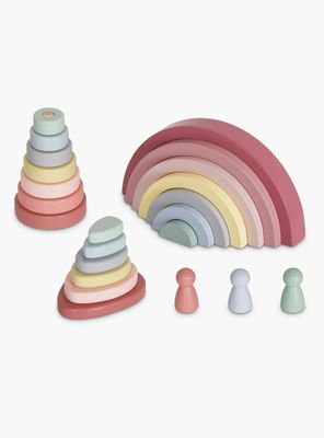 Figuras Apilables Infantil de Madera Rosado