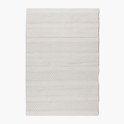 Alfombra Algodon Bartolome 300x400 Blanco