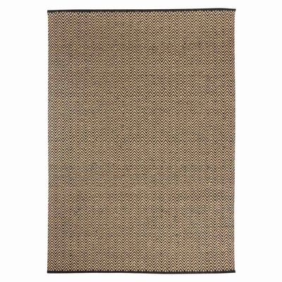 Alfombra Yute Chevron 170x240 Negro
