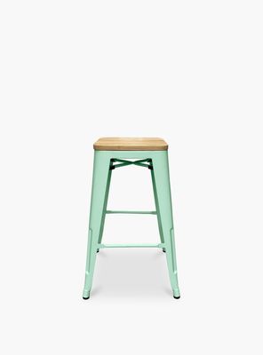 Imagen 2 del producto Pack 4 Taburetes Tolix 66 Asiento Madera Menta