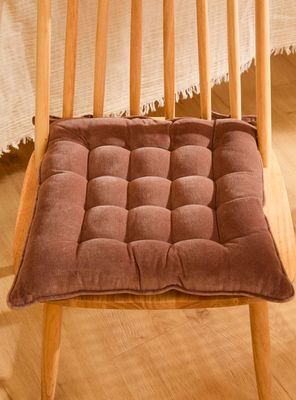 Imagen 2 del producto Cojín de Silla Velur 40x40 Café