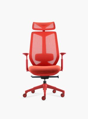 Silla Oficina Eve con cabecero Rojo