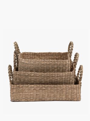 Pack de 3 Canastos Organizadores Amelia Natural