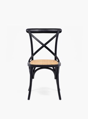 Silla Madera Tradition Rattan Negro