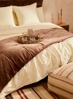 Imagen 2 del producto Piecera Velur Café 220x70