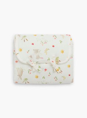 Mudador Portátil Conejitos Blanco