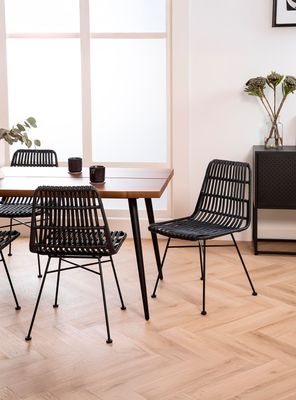 Imagen 2 del producto Silla Comedor ratan sintetico Creta Negro