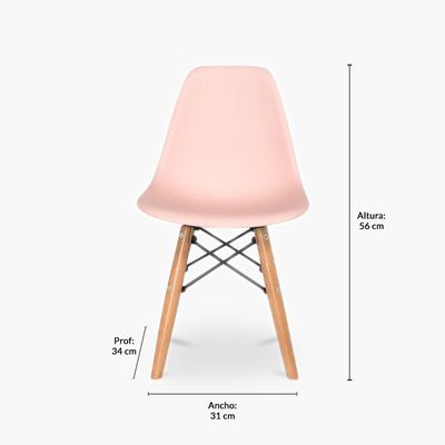 Imagen 2 del producto Silla Kids Eames DSW Rosado (Réplica)