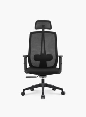 Silla Oficina One con cabecero Negro