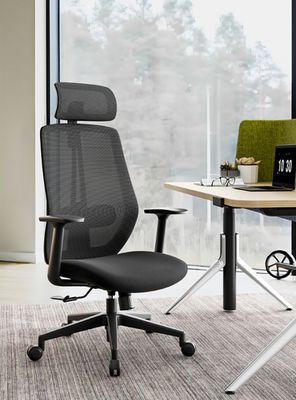 Imagen 2 del producto Silla Oficina One con cabecero Negro