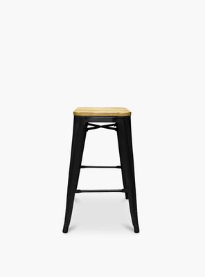 Imagen 2 del producto Pack 4 Tolix Taburetes 66 Madera Negro