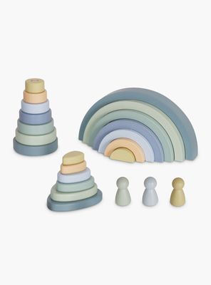 Imagen 2 del producto Figuras Apilables Infantil de Madera Celeste