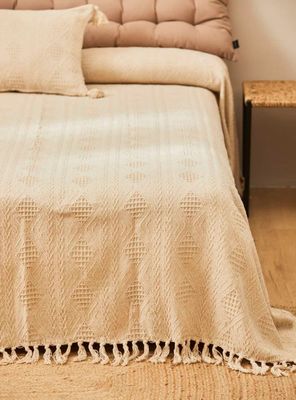 Imagen 2 del producto Cubrecama Chicago Crudo 240x260 (cama 2 plazas o Queen)