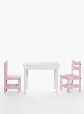 Pack Kids 1 Mesa 2 sillas Olivia Blanco/Rosado