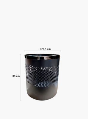 Imagen 2 del producto Basurero Metálico Negro