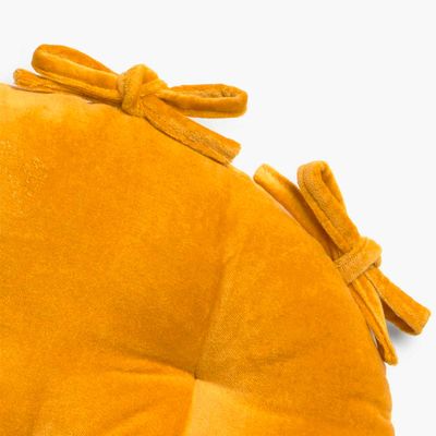 Imagen 2 del producto Cojin de silla redondo Velur Mostaza