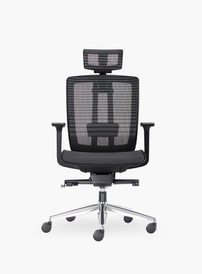 Silla Oficina Air con cabecero Gris Oscuro