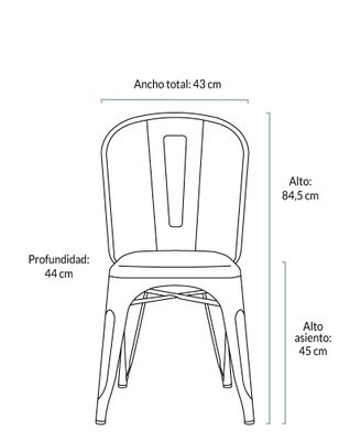Imagen 2 del producto Silla Tolix Réplica Negro
