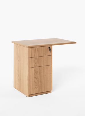 Lateral c/cajonera para Escritorio Space 50x90 Natura/Blanco