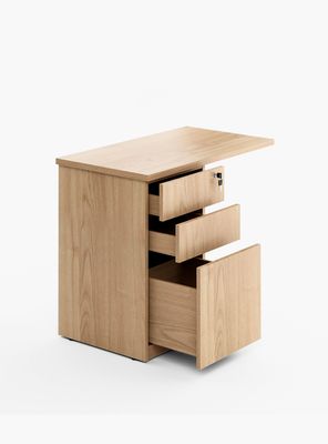 Imagen 2 del producto Lateral c/cajonera para Escritorio Space 50x90 Natura/Blanco