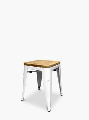 Imagen 2 del producto Piso Tolix Asiento Madera Blanco