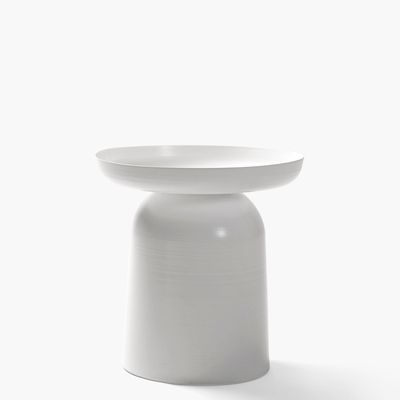 Mesa Lateral Metálica Otelo Blanco