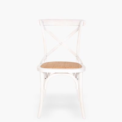 Silla Madera Tradition Rattan Blanco