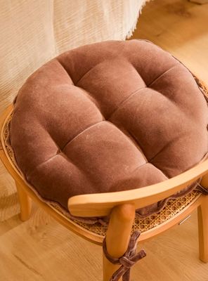 Imagen 2 del producto Cojín de Silla Velur Diam 40 Café