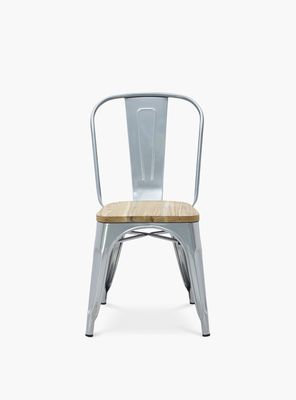 Silla Tolix Madera Plata