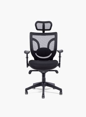 Silla Oficina Black Base Nylon c/cabecero Negro