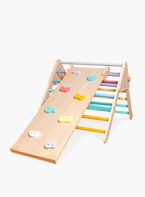 Imagen 2 del producto Set Triángulo Pikler con rampa de Madera Infantil Rainbow Multicolor