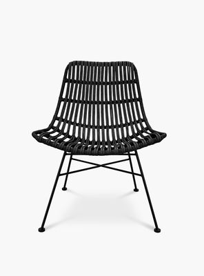 Sitial Ratan Sintético Creta Negro