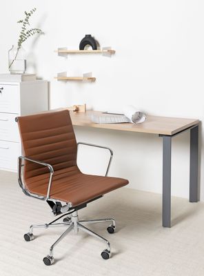 Imagen 2 del producto Silla Oficina Aluminium Caramel