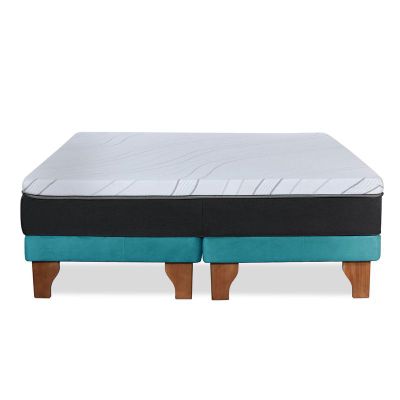Imagen 2 del producto CAMA ZEN TOP SPRING  VISCO TELA TURQUESA KING