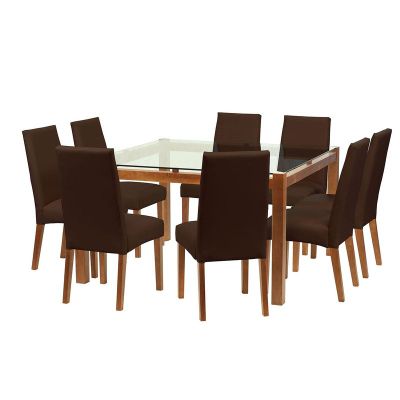 Juego De Comedor Barcelona 1400X1400 S/Cadiz Pu Chocolate