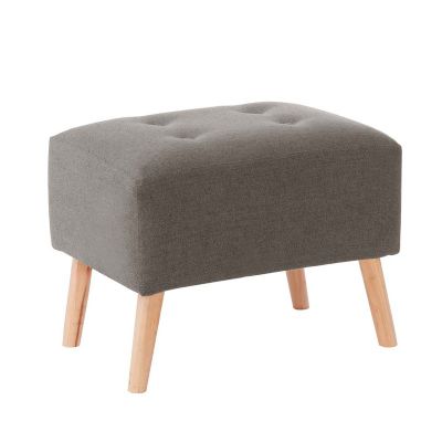 Pouf Niza Lino Gris Oscuro